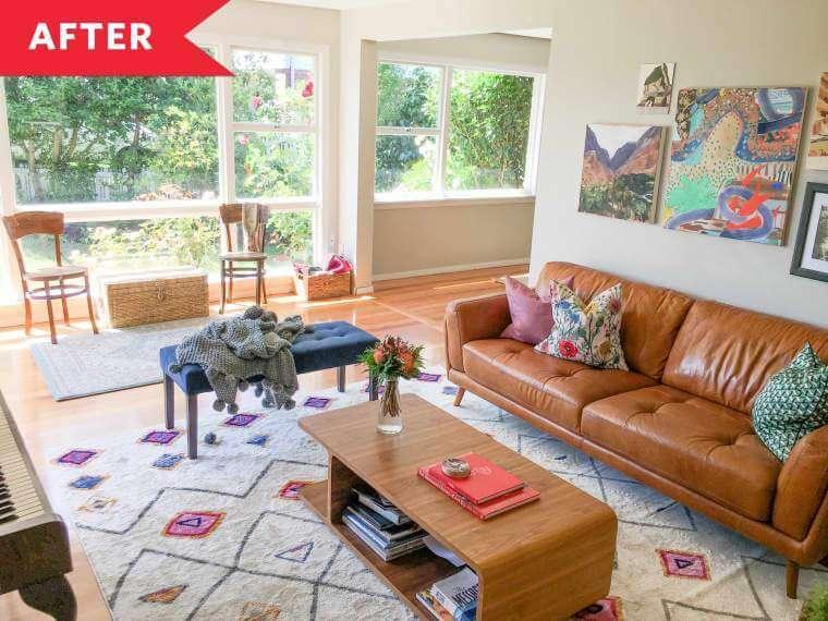 Avant et après : L'arrachage de cette moquette transforme complètement ce salon - La Maison de la Housse®