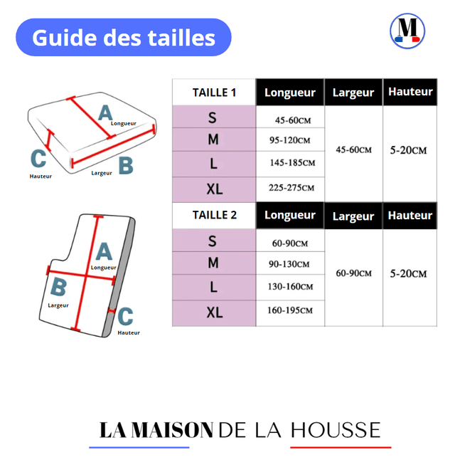 Housse de Canapé Scandinave pour Coussin d'Assise et Dossier - La Maison de la Housse®