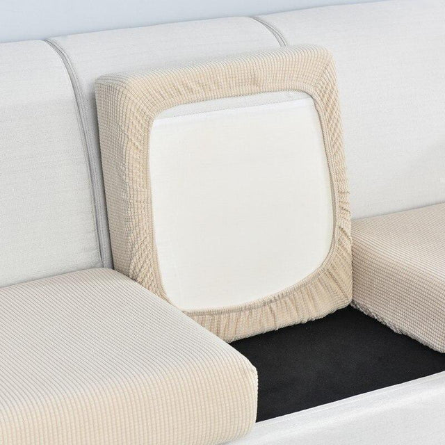 Housse de Coussin Beige Pour Siège d'Assise et Dossier Canapé & Fauteuil - La Maison de la Housse®